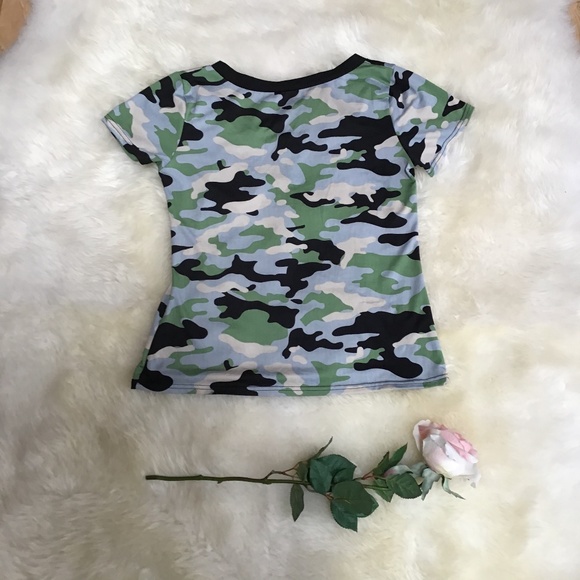 Short Sleeve Camo Army Shirt, size M - Picture 5 of 5